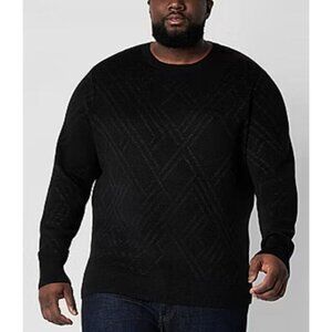 Shaquille O’Neal LT Lurex Big And Tall Crew Neck Long Sleeve Pullover New